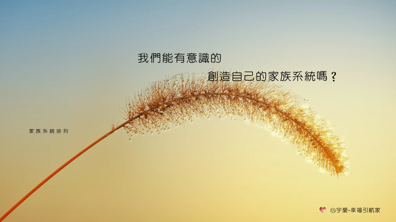 家族系統排列 – 我們能有意識的創造自己的家族系統嗎？【心宇愛-幸福引航家】