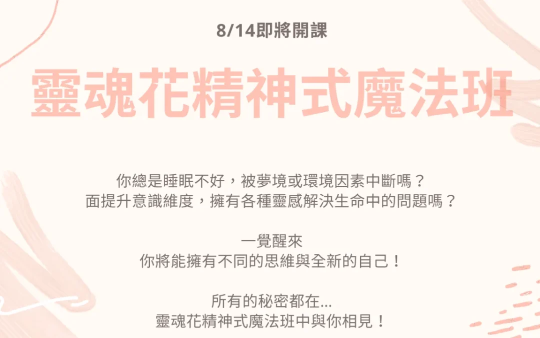 【NLP與靈魂花精-催眠效益最大化的信念催化劑】心宇愛-幸福引航家smile spirit