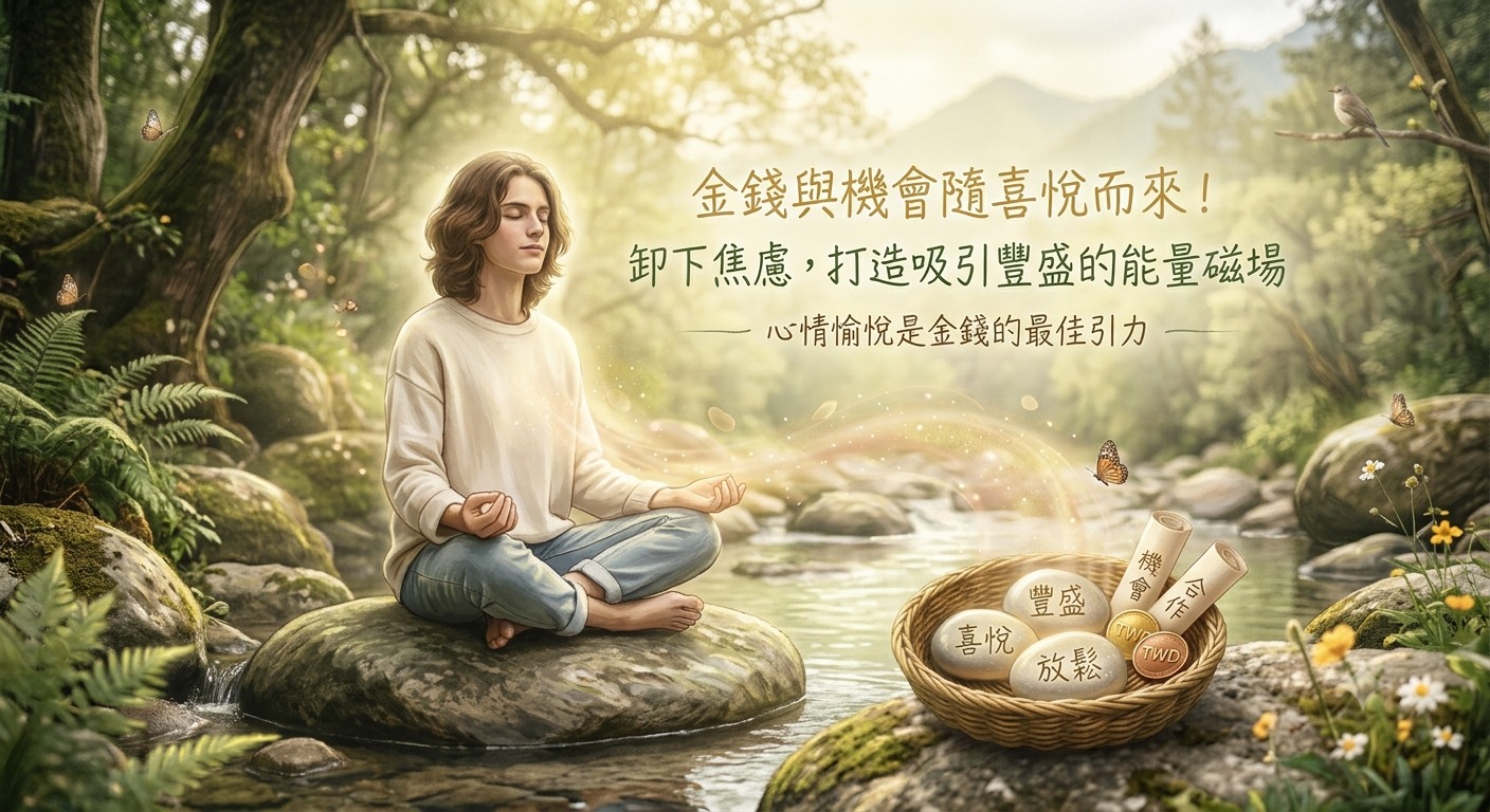 金錢與機會隨喜悅而來！3步驟卸下焦慮，打造吸引豐盛的能量磁場